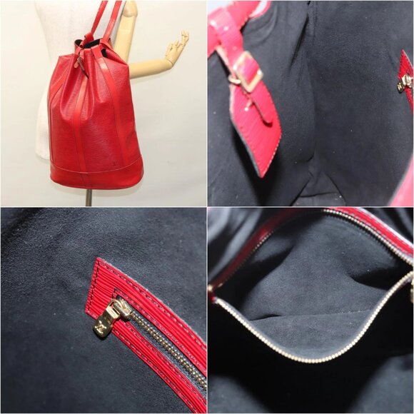 LOUIS VUITTON Epi Randonnee GM Shoulder Bag Red M43087 LV Auth 117765 - Picture 15 of 16